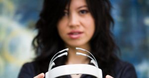 tan le emotiv ceo headset brainwear